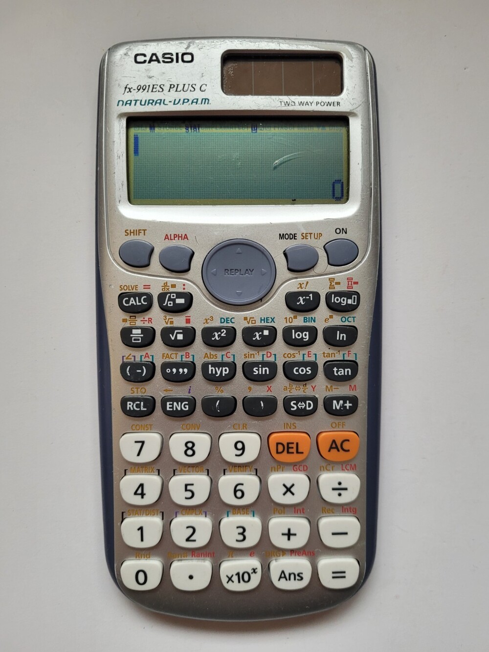 Casio FX-991ES Plus Handheld Scientific Calculator Silver & Blue LCD Display-XX1